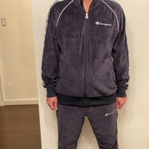 Men's Champion Velour Track Jacket
